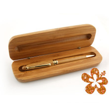 Bolígrafo de bambú de la novedad con la caja de bambú del regalo
